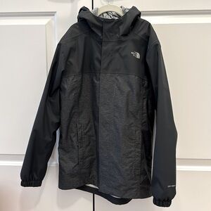 The North Face Boy Rain Jacket | size Medium 10/12 | Charcoal Gray